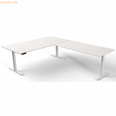 4044917436763 - Move 3 Elektrisch Höhenverstellbar Sitz-Stehschreibtisch Freiform Weiß T-Fuß 2000 (B) x 1000 (T) x 720 (H) mm Holz 4044917436763 - Move 3 Elektrisch Höhenverstellbar Sitz-Stehschreibtisch Freiform Weiß T-Fuß 2000 (B) x 1000 (T) x 720 (H) mm Holz