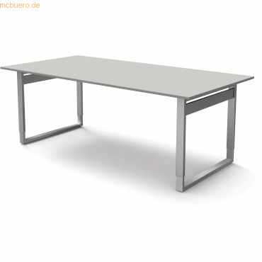 4044917440975 - Schreibtisch StageOne Form 5 XL BxT 200x100cm lichtgrau 4044917440975 - Schreibtisch StageOne Form 5 XL BxT 200x100cm lichtgrau