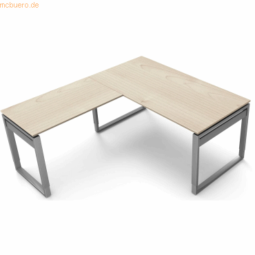 4044917436602 - Schreibtisch Form5 160 Bügel-Gestell 160x80x68-82cm   Anbau 1