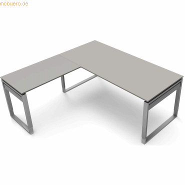 4044917436671 - Schreibtisch Form5 180 Bügel-Gestell 180x80x68-82cm   Anbau 1