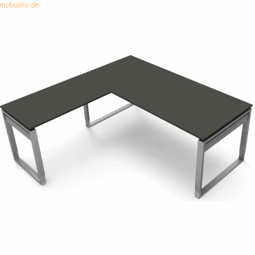 4044917436695 - Schreibtisch Form5 180 Bügel-Gestell 180x80x68-82cm   Anbau 1