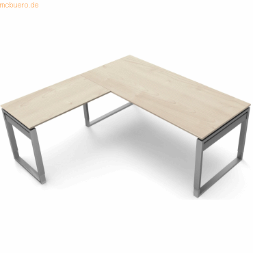 4044917436664 - Schreibtisch Form5 180 Bügel-Gestell 180x80x68-82cm   Anbau 1