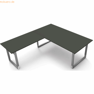 4044917436732 - Schreibtisch Form5 200 Bügel-Gestell 200x100x68-82   Anbau 12