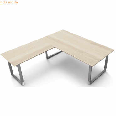 4044917436718 - Schreibtisch Form5 200 Bügel-Gestell 200x100x68-82   Anbau 12