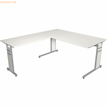 4044917435834 - Schreibtisch Form4 160 C-Fuß-Gestell 160x80x68-82cm   Anbau 1