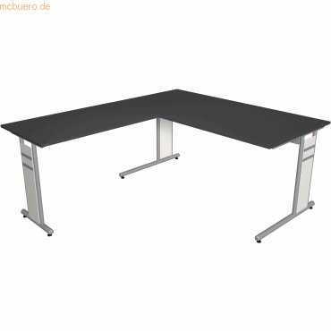 4044917435889 - Schreibtisch Form4 160 C-Fuß-Gestell 160x80x68-82cm   Anbau 1