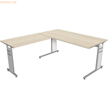 4044917435858 - Schreibtisch Form4 160 C-Fuß-Gestell 160x80x68-82cm   Anbau 1