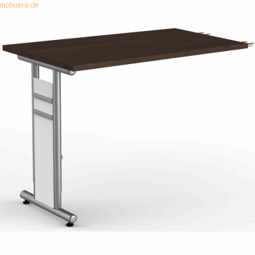 4044917431485 - Anbautisch höhenverstellbar Priola wenge silber rechteckig 1000 x 600 x 680 - 820 cm