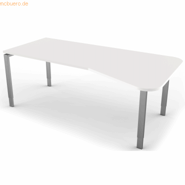 4044917432413 - Freiformtisch StageOne Form 5 BxT 195x80 100cm weiß 4044917432413 - Freiformtisch StageOne Form 5 BxT 195x80 100cm weiß