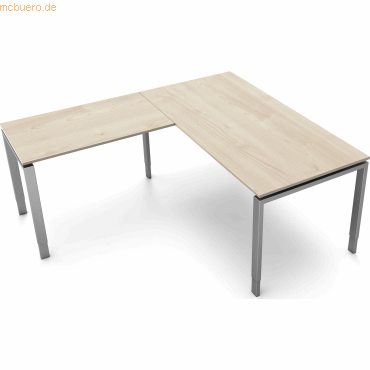 4044917436404 - Schreibtisch Form5 160 160x80x68-82cm   Anbau 100x60cm ahron