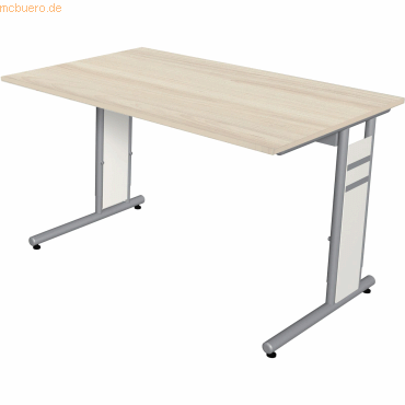 4044917435803 - Schreibtisch Form4 C-Fuß-Gestell 120x80x68-82cm ahorn
