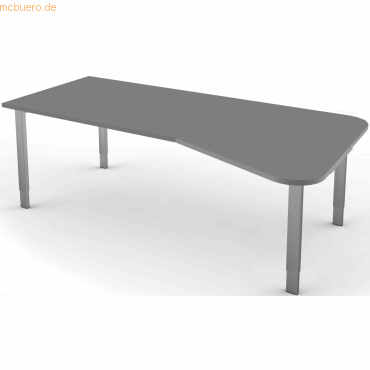 4044917432437 - Freiformtisch StageOne Form 5 BxT 195x80 100cm grafit