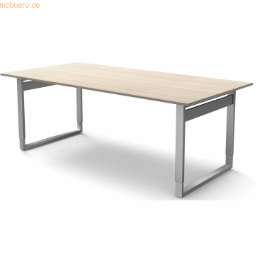 4044917436572 - Schreibtisch Form5 XL Bügel-Gestell 200x100x68-82cm ahorn