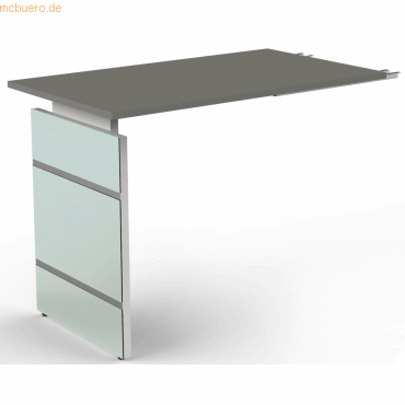 4044917430549 - Anbautisch Lugano Glas BxT 100x60cm grafit