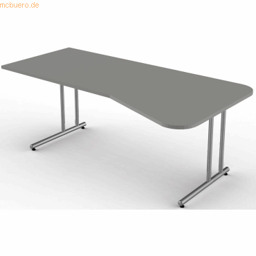 4044917434523 - PC-Schreibtisch Start Up C-Fuß-Gestell graphit 4044917434523 - PC-Schreibtisch Start Up C-Fuß-Gestell graphit