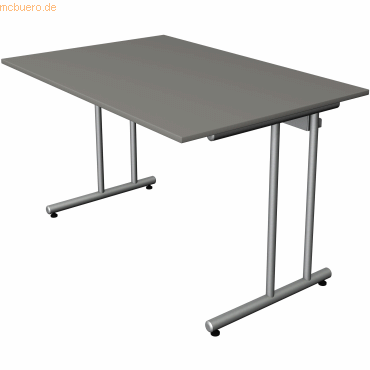 4044917439900 - Schreibtisch start up Fuß silber 120x80x75cm grafit