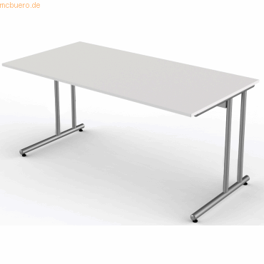 4044917437562 - Schreibtisch start up Fuß silber BxT 160x80cm lichtgrau 4044917437562 - Schreibtisch start up Fuß silber BxT 160x80cm lichtgrau