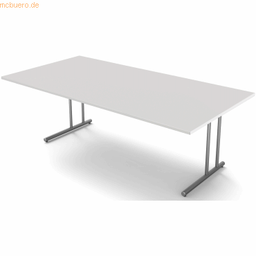 4044917437586 - Schreibtisch start up Fuß silber BxT 200x100cm lichtgrau 4044917437586 - Schreibtisch start up Fuß silber BxT 200x100cm lichtgrau
