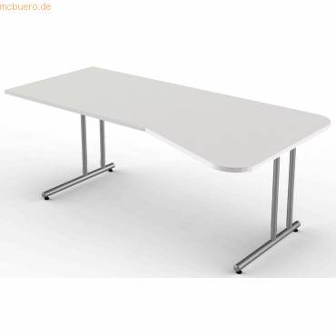 4044917437623 - Schreibtisch start up Fuß silber BxT 195x100cm lichtgrau 4044917437623 - Schreibtisch start up Fuß silber BxT 195x100cm lichtgrau