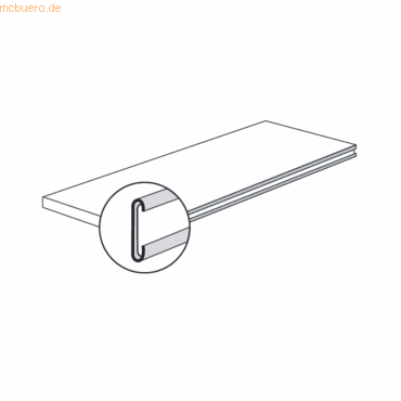 4044917150102 - Beschriftungsleiste für Steckregal Stora 100 transparent