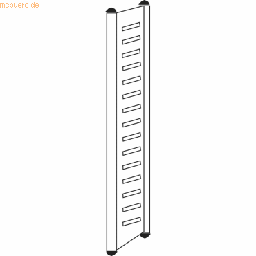 4044917180901 - Design-Regal M2 Abschlussrahmen HxT 1800x400mm Böden alusilbe