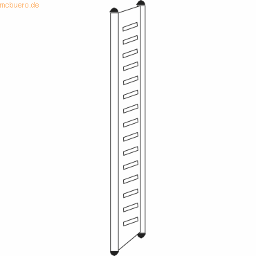 Kerkmann Design-Regal M2 Abschlussrahmen HxT 2200x600mm Böden alusilbe