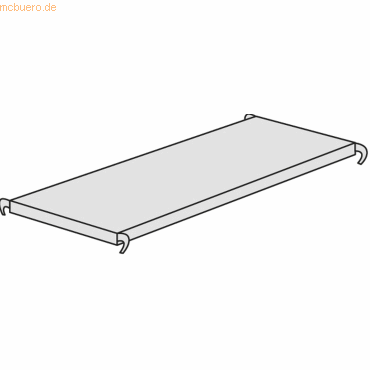 4044917184107 - Design-Regal M2 Zusatz-Fachboden BxT 1000x400mm lichtgrau