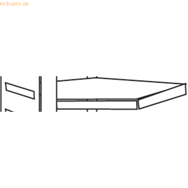 4044917184701 - Design-Regal M2 Zusatz-Eckboden Tiefe 400mm lichtgrau