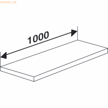 Kerkmann Fachboden für Büro-Regal Progress 2000 BxT 100x40cm lichtgrau