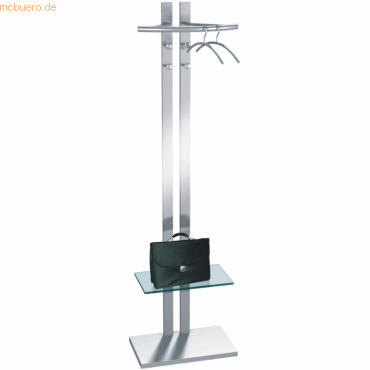 4044917413757 - Garderobenständer G8 HxBxT 180x67x37cm alusilber 4044917413757 - Garderobenständer G8 HxBxT 180x67x37cm alusilber