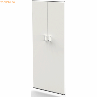 4044917426986 - Vorbautüren-Set für Artline Regal breit 5 OH Dunkelgrau Weiss 75 cm x 173 cm Büroregale von Büromöbel Experte