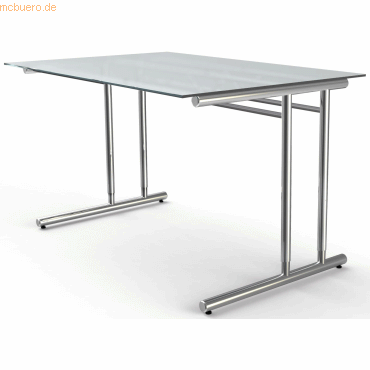 Kerkmann Schreibtisch Artline ESG C-Fuß 120x80x68-82cm glas