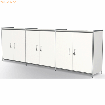 4044917431232 - Sideboard ARTLINE 2 Ordnerhöhen 6 Türen weiß