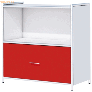 4044917428577 - Sideboard ARTLINE 2 Ordnerhöhen 1 rote Schublade