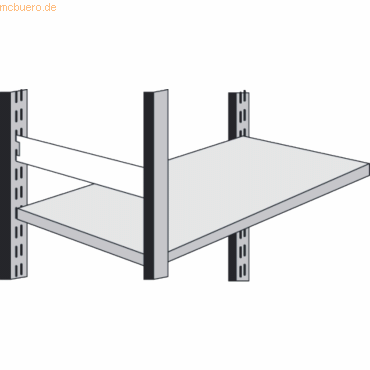 Kerkmann Seitensteg für Büro-Regal Progress 500 Tiefe 60cm lichtgrau