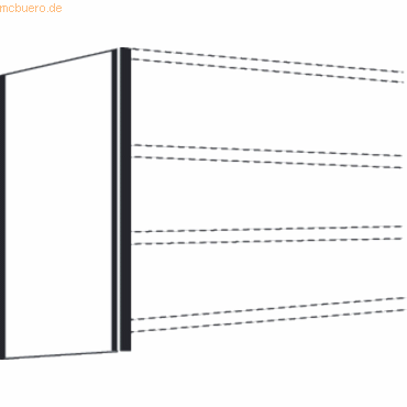 Kerkmann Seitenblende für Büro-Regal Progress 2000 TxH 50x225cm lichtg