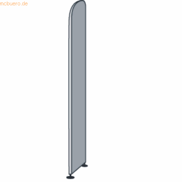 Kerkmann Abschlusswange Büroregal Dante BxTxH 2,2x32,5x225cm lichtgrau