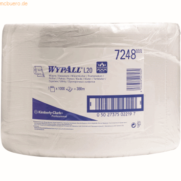 5027375022197 - WYPALL Wischtuchrolle L20 Extra Zellstoff Weiß 1000 Blatt 5027375022197 - WYPALL Wischtuchrolle L20 Extra Zellstoff Weiß 1000 Blatt