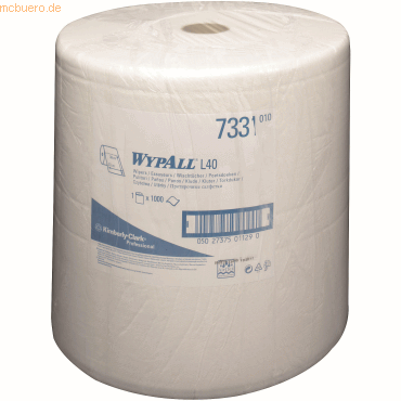 Wypall Wischtücher Wypall L30 Ultra 3-lagig 38x37cm Großrolle weiß