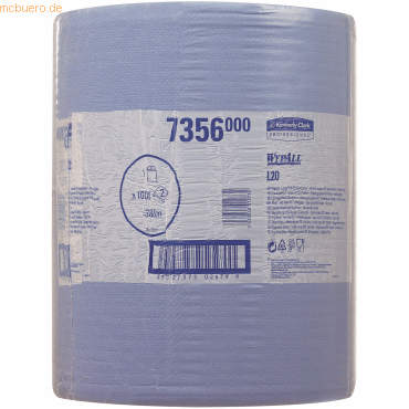 5027375044472 - Wischtücher L20 Essential 2-lagig 38x35cm Großrolle blau