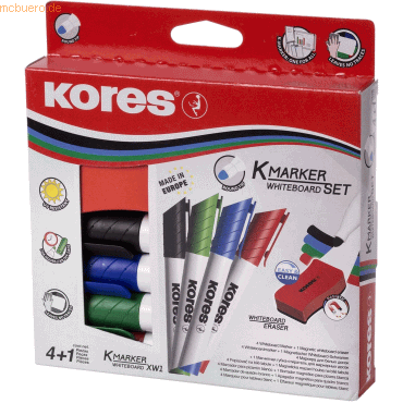 9023800208637 - Whiteboard-Marker Set 4 Marker + Tafellöscher K MARKER Rundspitze Strichstärke 30 mm schnell - 1 Stück (M20863) 9023800208637 - Whiteboard-Marker Set 4 Marker + Tafellöscher K MARKER Rundspitze Strichstärke 30 mm schnell - 1 Stück (M20863)