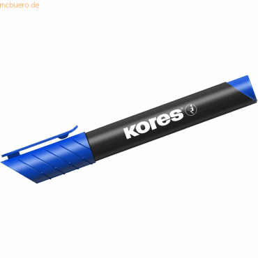 12 x Kores Permanentmarker XP2 3-5mm Keilspitze blau