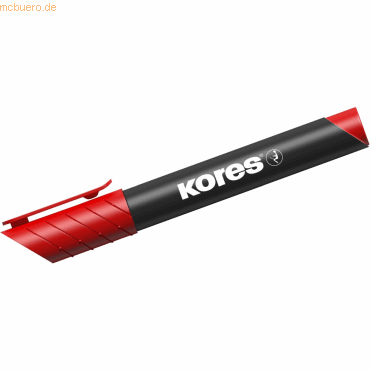 12 x Kores Permanentmarker XP2 3-5mm Keilspitze rot