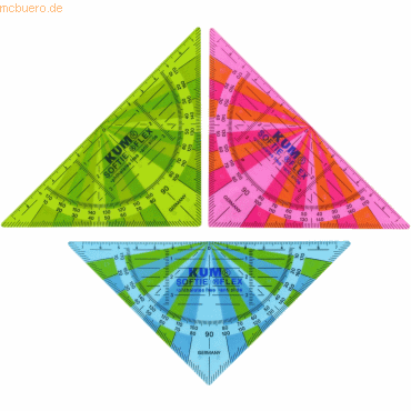 Kum Geometrie-Dreieck 262 Softie Flex Pop 16cm farbig sortiert