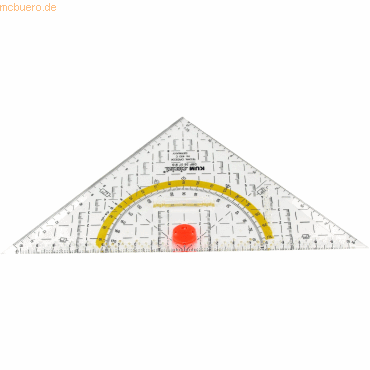 10 x Kum Geometrie-Dreieck 493C 22cm transparent