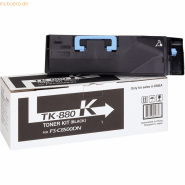 0632983017005 - TK 880K - Tonerpatrone - 1 x Schwarz - 25000 Seiten - für FS-C8500DN (1T02KA0NL0)