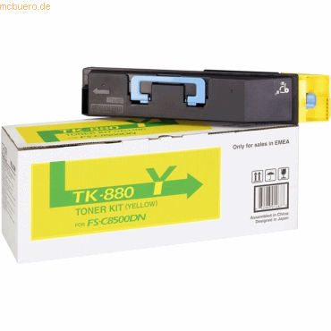 0632983017043 - Original TK-880Y Toner gelb 18000 Seiten (1T02KAANL0) für FS-C8500DN