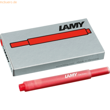 Lamy Großraumtintenpatrone T10 rot VE=5 Stück