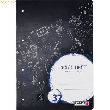 4006144240377 - 10 x Schulheft A4 16 Blatt 80 g qm 4-fach gelocht Lineatur 37 p 4006144240377 - 10 x Schulheft A4 16 Blatt 80 g qm 4-fach gelocht Lineatur 37 p