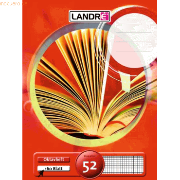 4006144574526 - Oktavheft 100050478 Lineatur 52 kariert A6 70g rot 32 Blatt 64 Seiten 4006144574526 Landre 4006144574526 - Oktavheft 100050478 Lineatur 52 kariert A6 70g rot 32 Blatt 64 Seiten 4006144574526 Landre